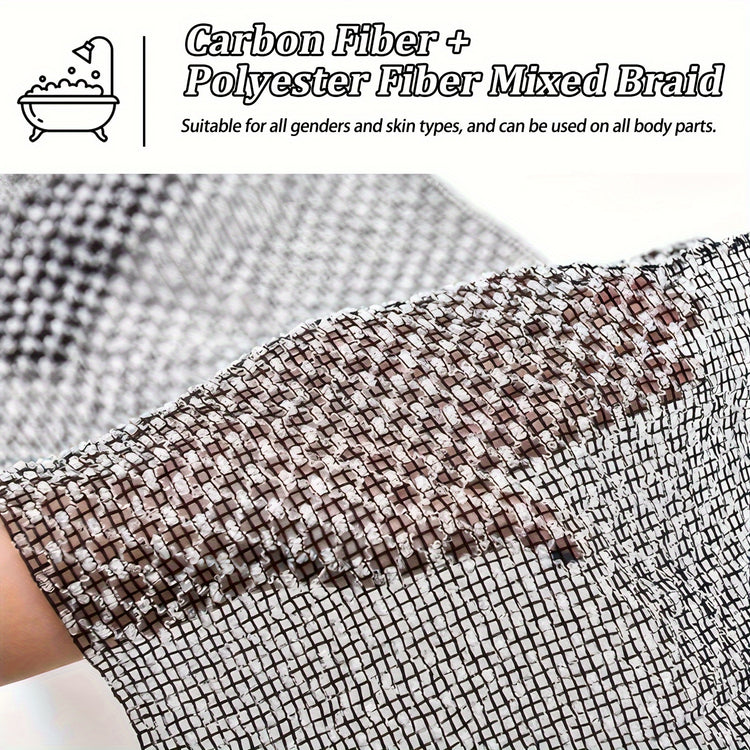 Back scrubber with sturdy strap handles for easy grip