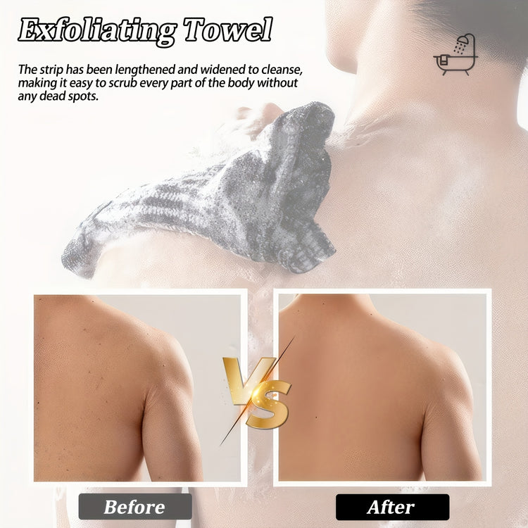 Back scrubber with sturdy strap handles for easy grip