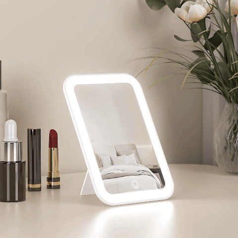 LED Vanity Mirror with touchscreen and dimmable lighting