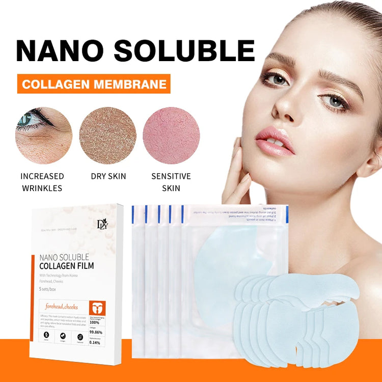 Woman Applying Moisturizing Gel Face Mask Sheet at Home