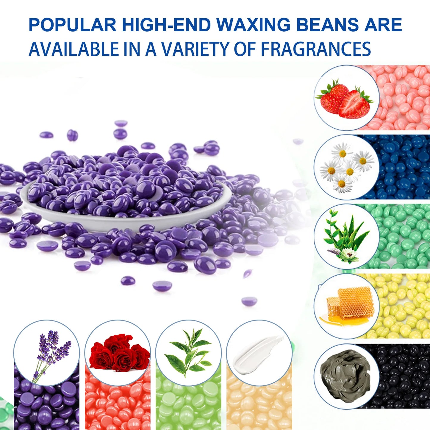 SUMAX Hard Wax Beans Hot Film Painless Hair Removal 100g for Full Body Bikini Face Legs Underarm