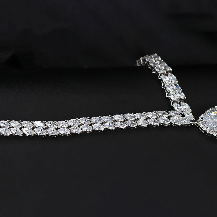 "Bridal Jewelry set with necklace and earring