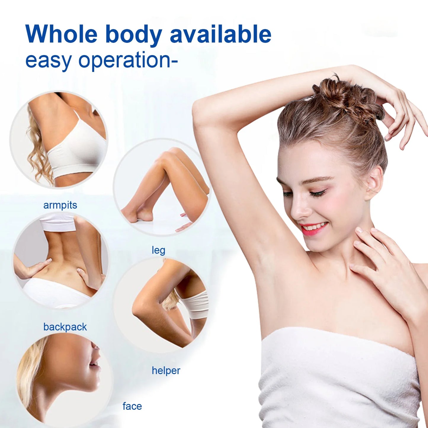 SUMAX Hard Wax Beans Hot Film Painless Hair Removal 100g for Full Body Bikini Face Legs Underarm