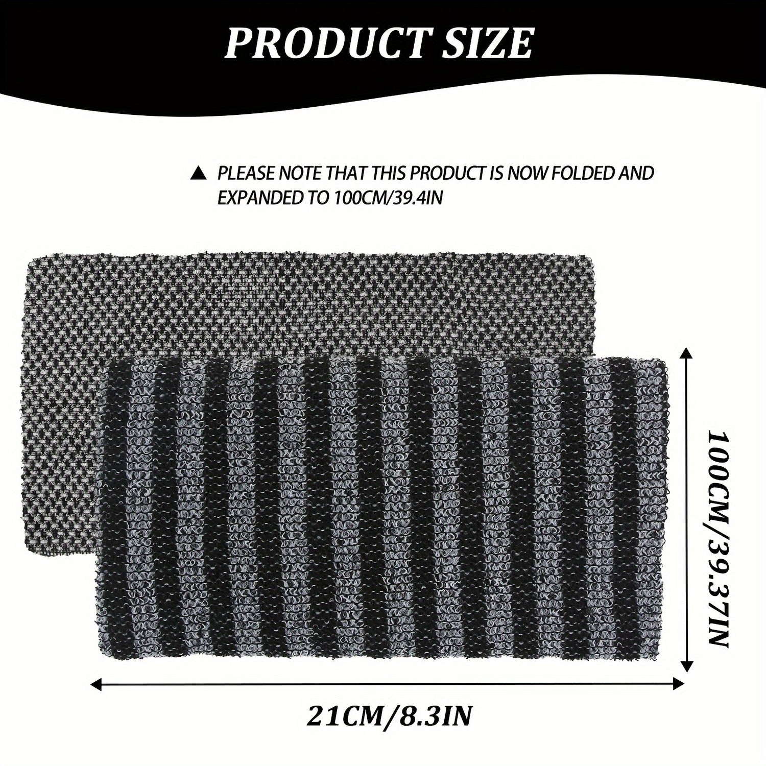 Back scrubber with sturdy strap handles for easy grip