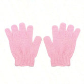  Exfoliating bath products including shower gloves and back scrub towel for deep cleansing and smooth skin.