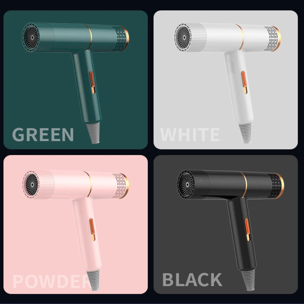 Hair dryer with styling nozzles and accessories