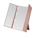 Portable compact mirror for travel with adjustable stand