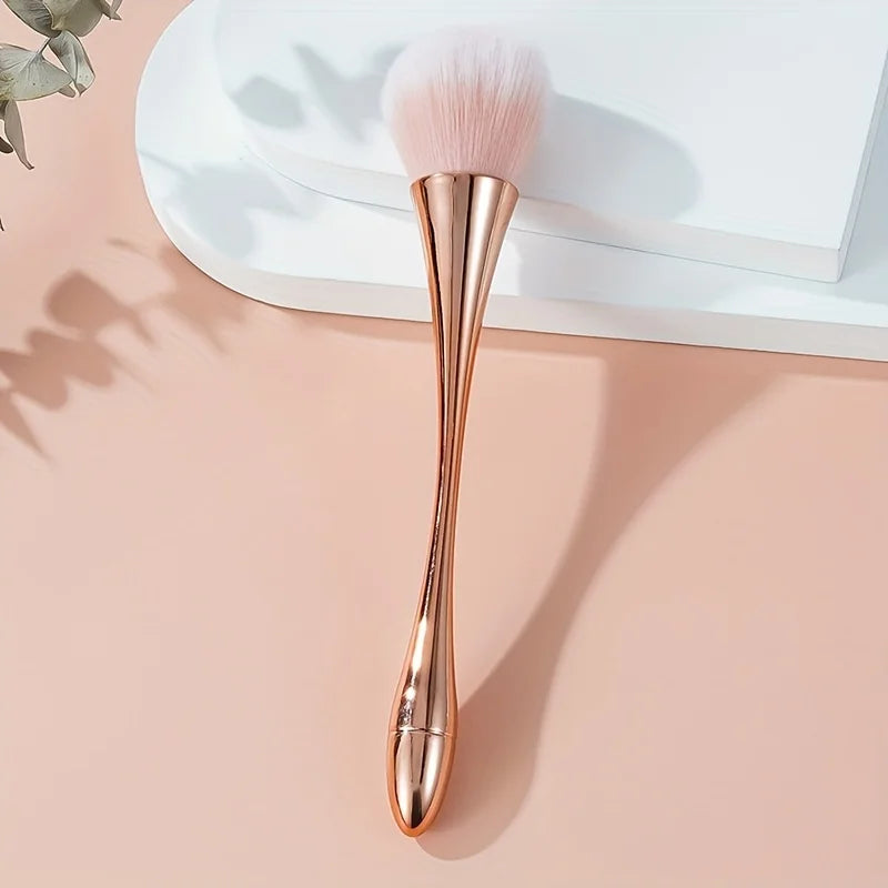 Loose powder rose gold brush for face makeup