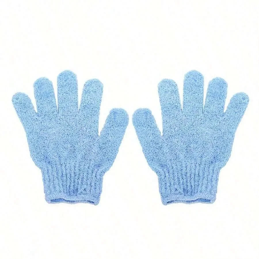  Exfoliating bath products including shower gloves and back scrub towel for deep cleansing and smooth skin.