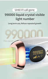  Hair removal for women with painless IPL technology and 999999 flashes for long-term smooth skin.