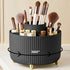 5-slot rotating makeup brush holder with brushes inserted