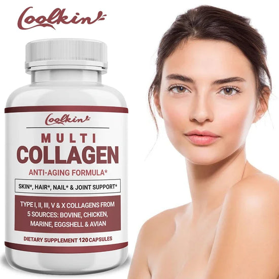 Multi Collagen Peptides Powder, Hydrolyzed Collagen Supplement with Collagen Types I, II, III, V & X