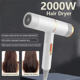 Hair dryer with styling nozzles and accessories