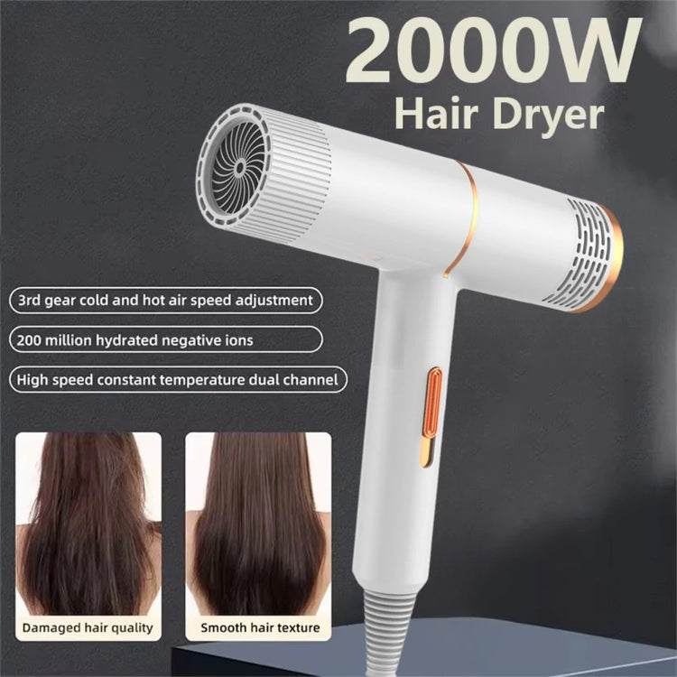 Hair dryer with styling nozzles and accessories