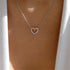 Crystal pendant necklace with romantic heart-shaped zircon design for women’s elegant and trendy fashion.