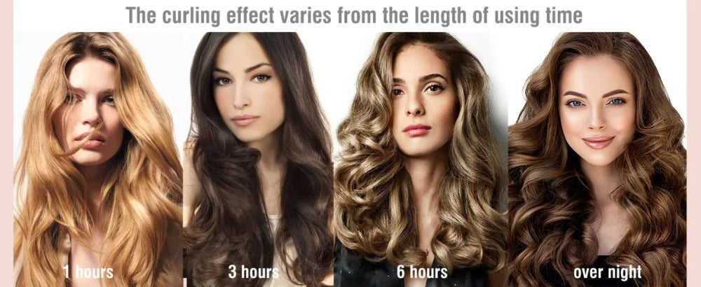 Soft heatless hair curler set with clip and rod