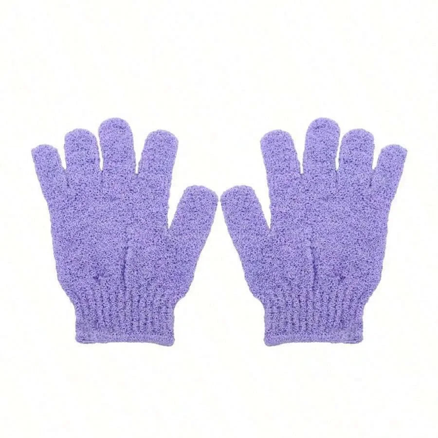  Exfoliating bath products including shower gloves and back scrub towel for deep cleansing and smooth skin.