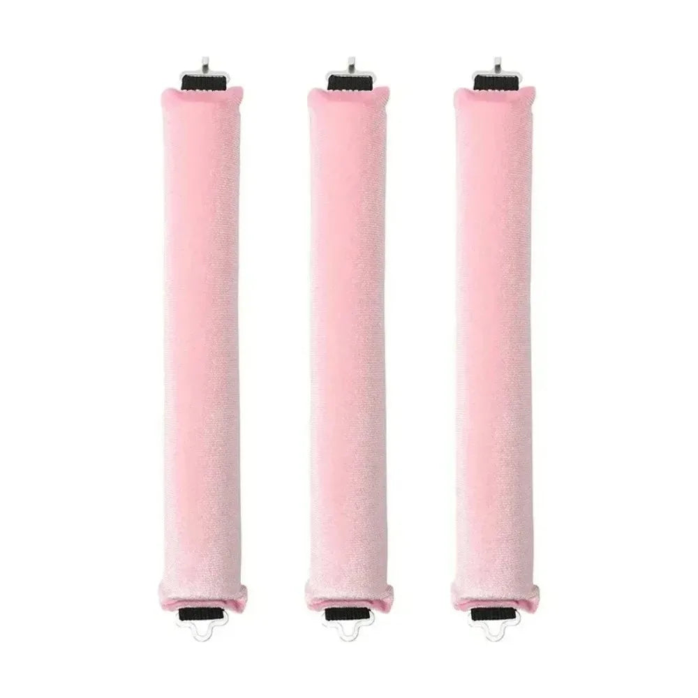 Soft heatless hair curler set with clip and rod