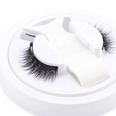 Magnetic eyelashes and tweezers set with reusable faux mink lashes