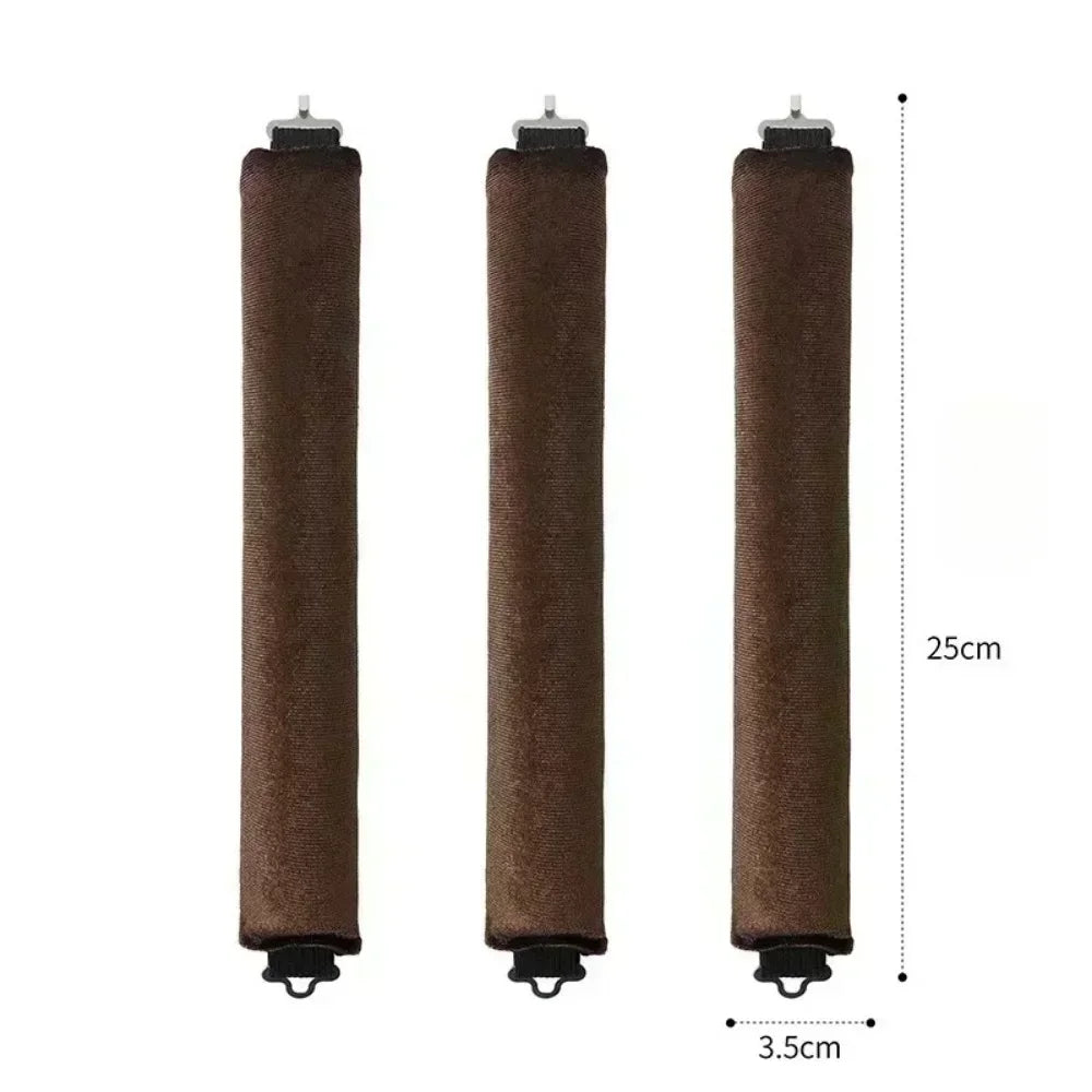 Soft heatless hair curler set with clip and rod
