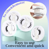Magnetic eyelashes and tweezers set with reusable faux mink lashes