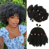 Close-up texture of synthetic curly crochet braiding hair