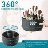 Top view of makeup brush holder showing separate slots


