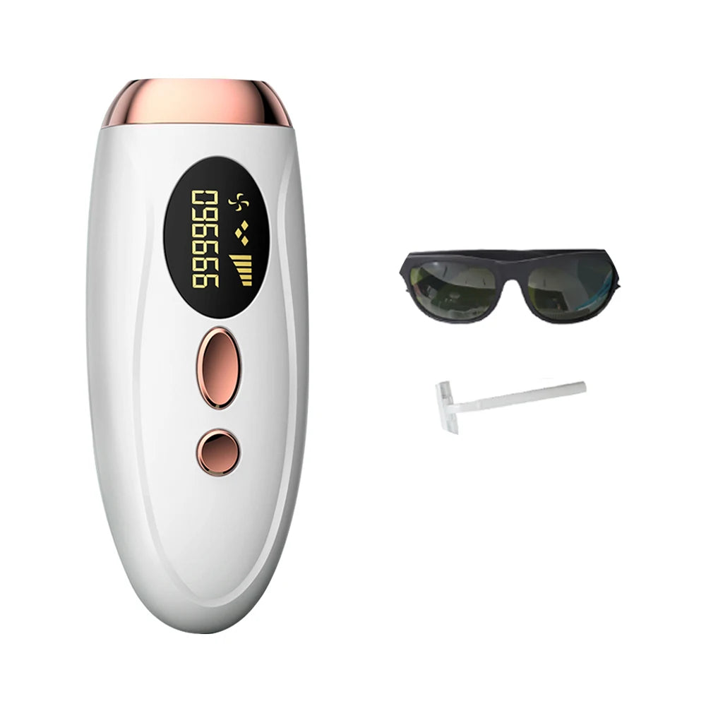  Hair removal for women with painless IPL technology and 999999 flashes for long-term smooth skin.