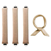 Soft heatless hair curler set with clip and rod