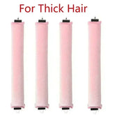 Soft heatless hair curler set with clip and rod