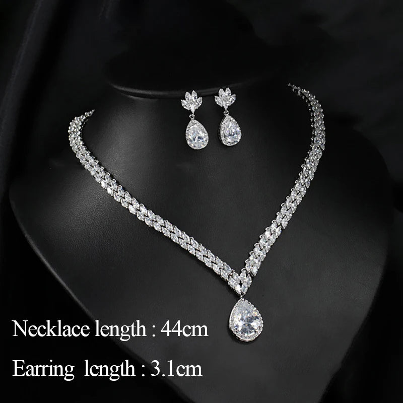 "Bridal Jewelry set with necklace and earring
