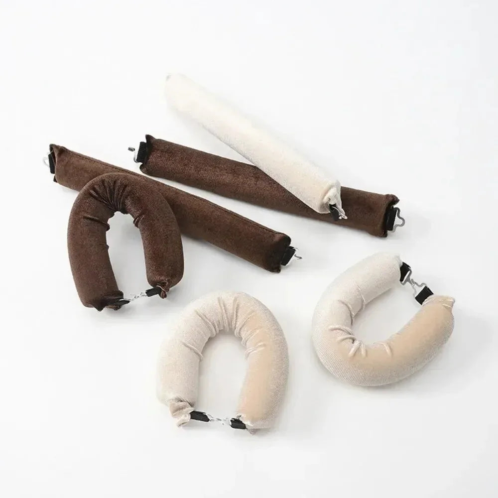 Soft heatless hair curler set with clip and rod