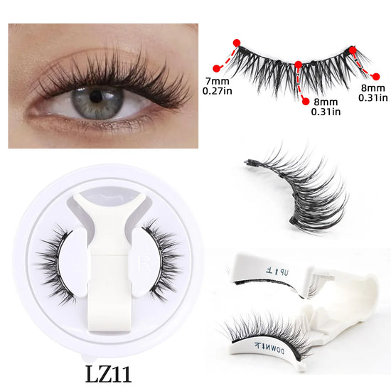 Magnetic eyelashes and tweezers set with reusable faux mink lashes