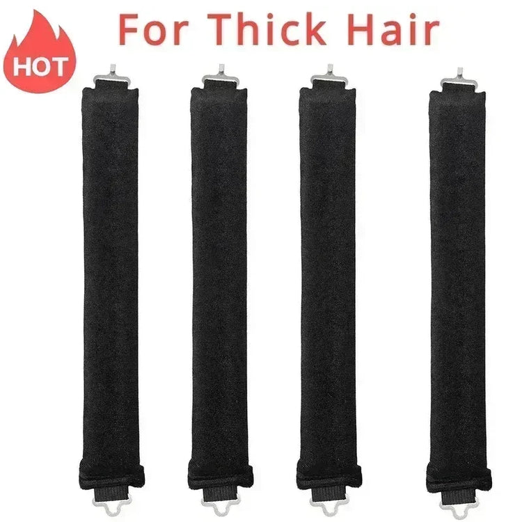 Soft heatless hair curler set with clip and rod