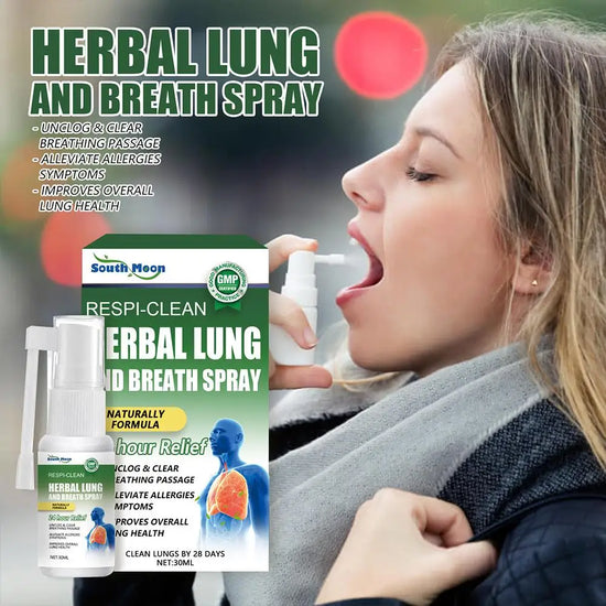 30ml Herbal Cleansing Lung Spray Clear Nasal Congestion Discomfortable Relieve Nasal Throat Care Spray
