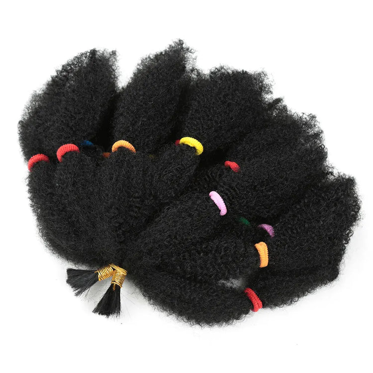 Woman with ombre 12 inch curly crochet hair extension