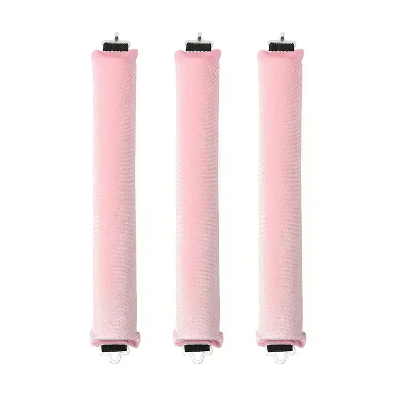 Soft heatless hair curler set with clip and rod