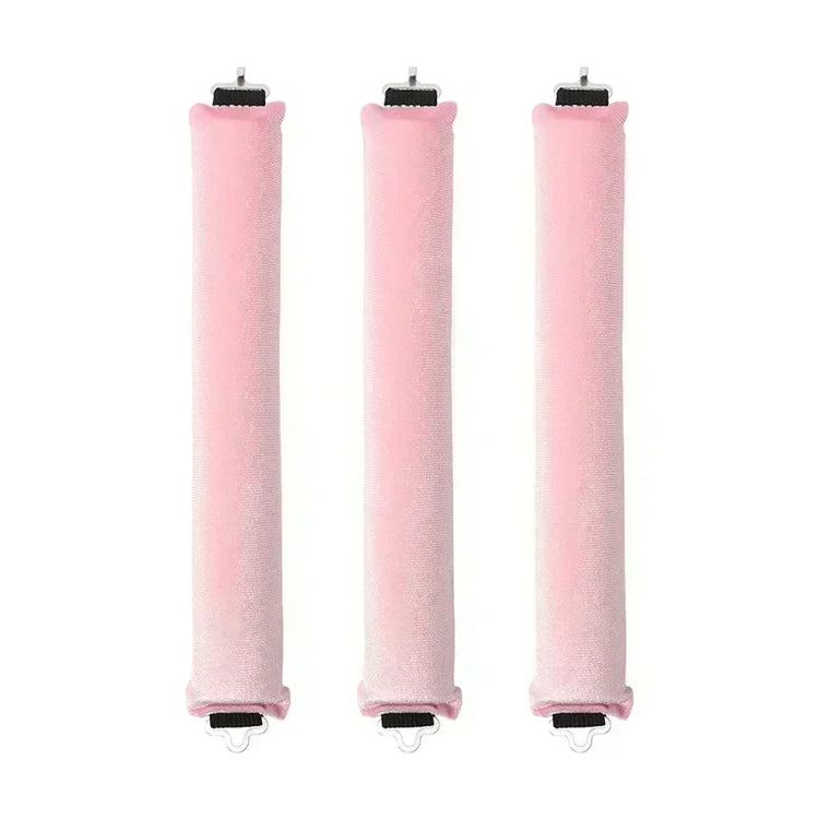 Soft heatless hair curler set with clip and rod