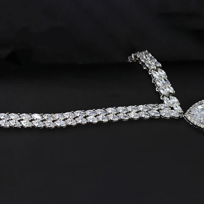 "Bridal Jewelry set with necklace and earring