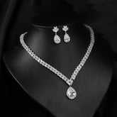 "Bridal Jewelry set with necklace and earring