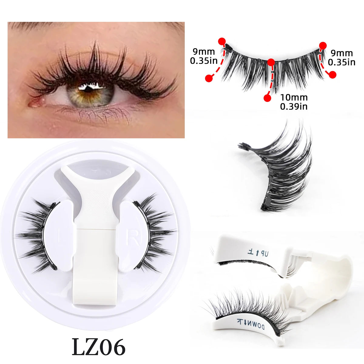 Magnetic Eyelashes – Reusable Faux Mink Natural Lashes with Tweezers Set