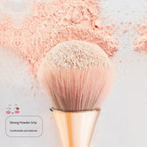 Fan makeup brush in makeup kit