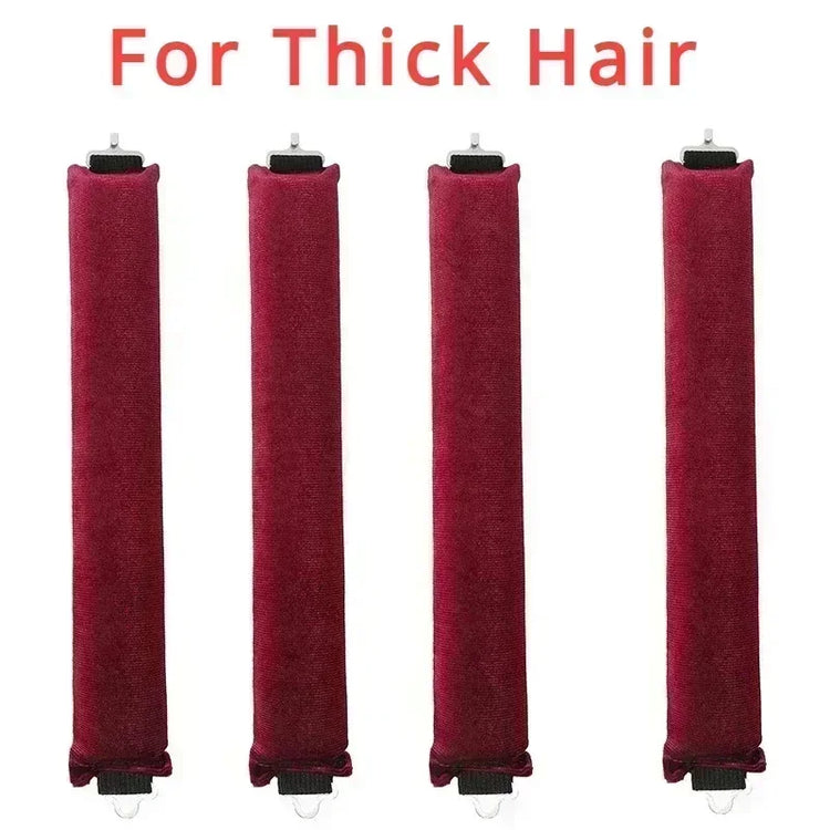 Soft heatless hair curler set with clip and rod