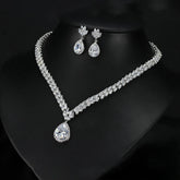 "Bridal Jewelry set with necklace and earring