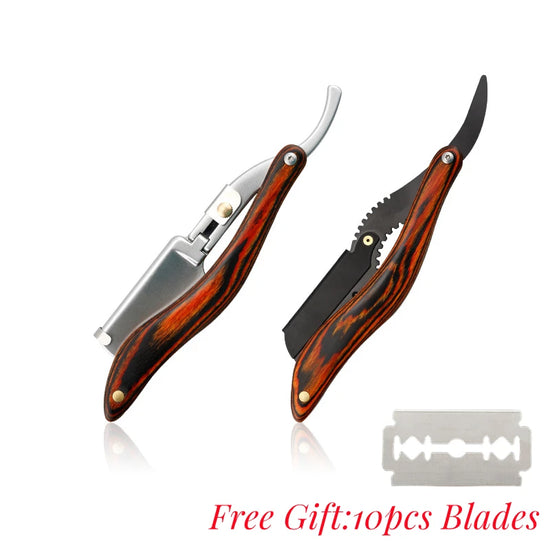 Classic Manual Hairdressing Razors Anti Slip Hair Removal Razor Shaving Shavette Knife Beard Face Underarm Body Eyebrow G1224