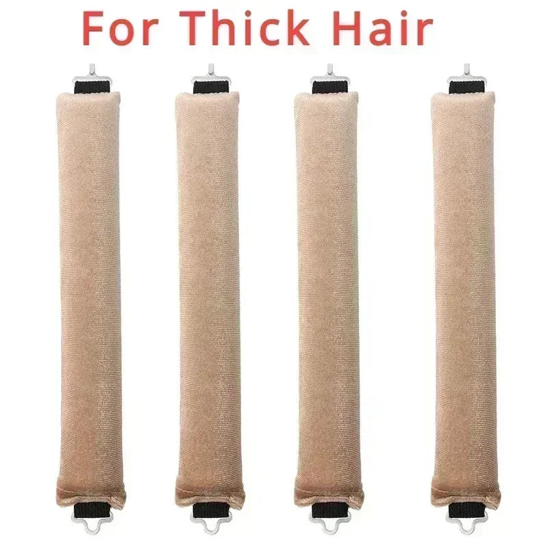 Soft heatless hair curler set with clip and rod
