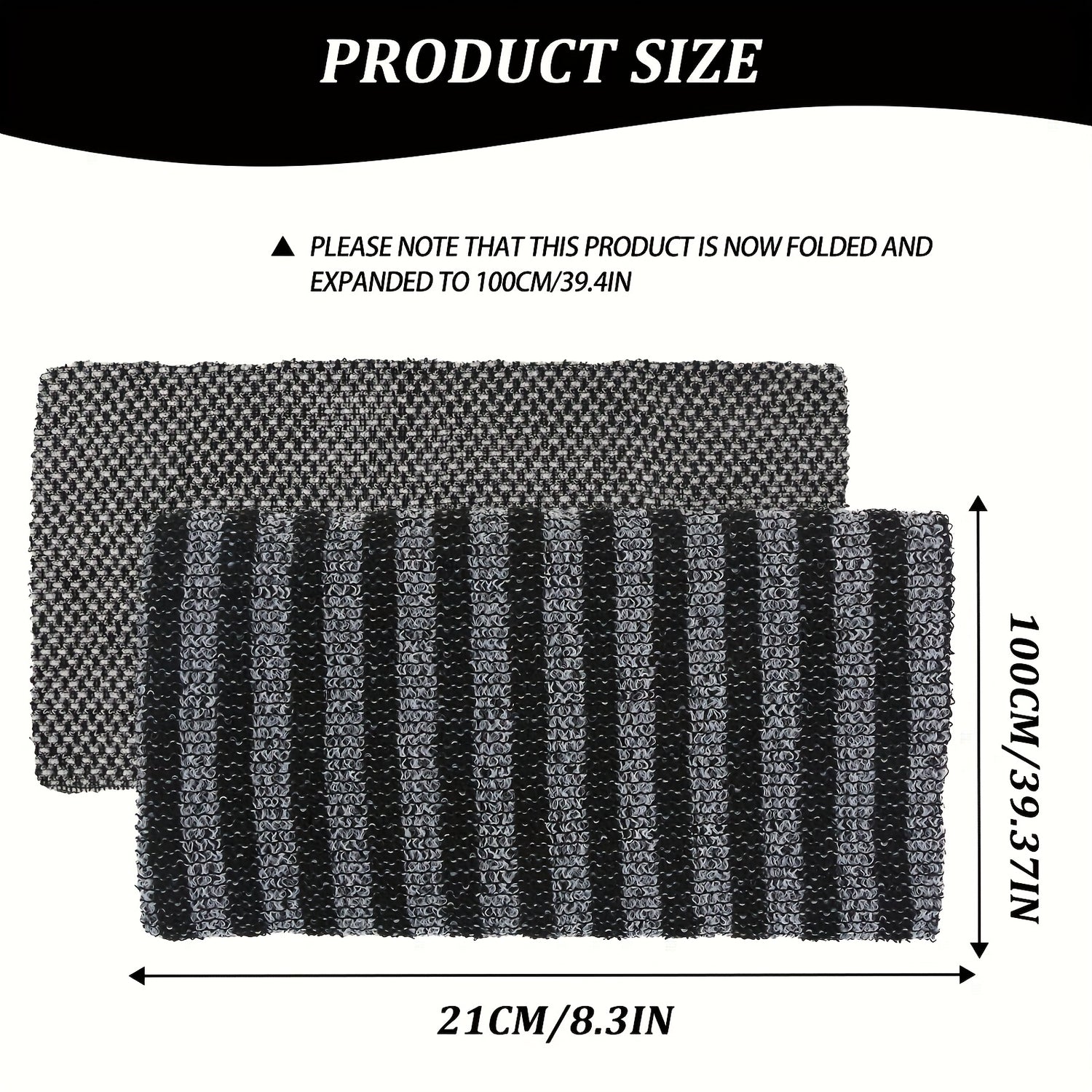 Back scrubber with sturdy strap handles for easy grip