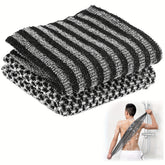 Back scrubber with sturdy strap handles for easy grip