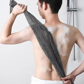 Back scrubber with sturdy strap handles for easy grip