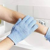  Exfoliating bath products including shower gloves and back scrub towel for deep cleansing and smooth skin.